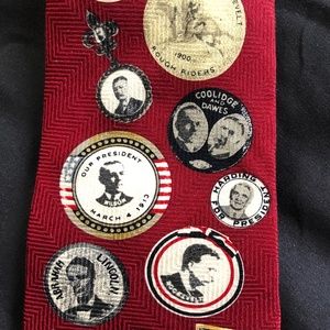 USA Election Button Tie Raphael Roma Milano